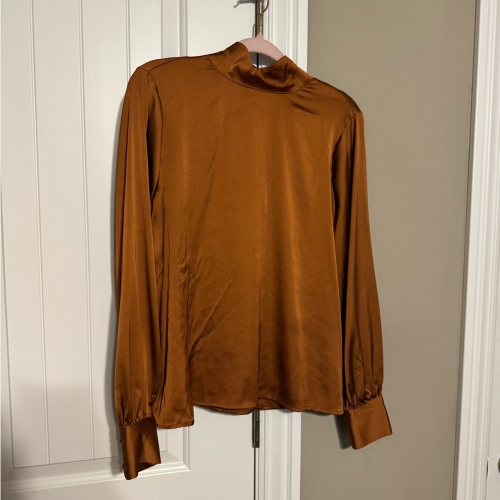 Worthington Copper Satin Blouse